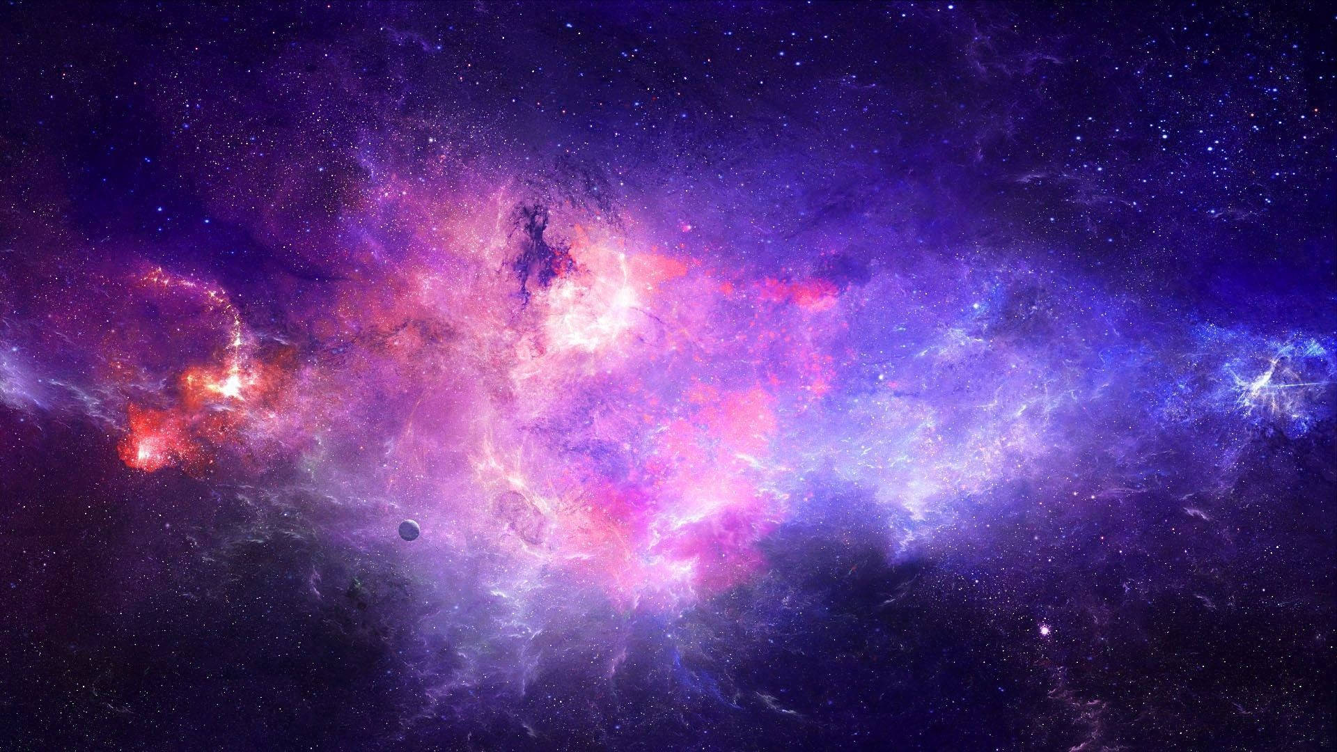 Violet Pink Galaxy Tumblr Desktop Background