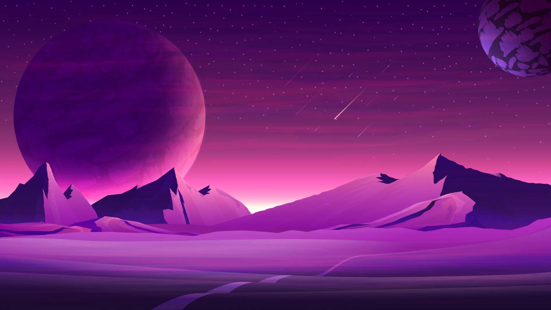 Violet Purple Mars Art Background