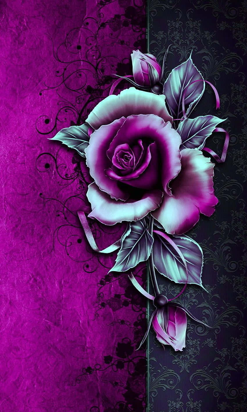 Violet Rose Mobile Background