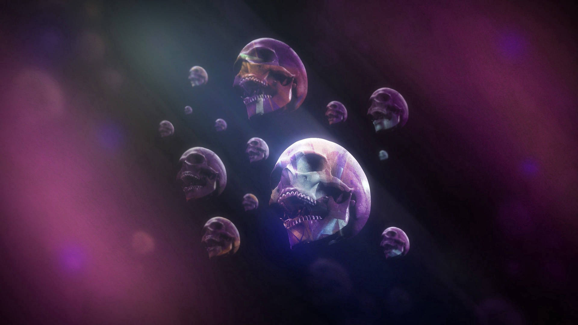 Violet Skull Background