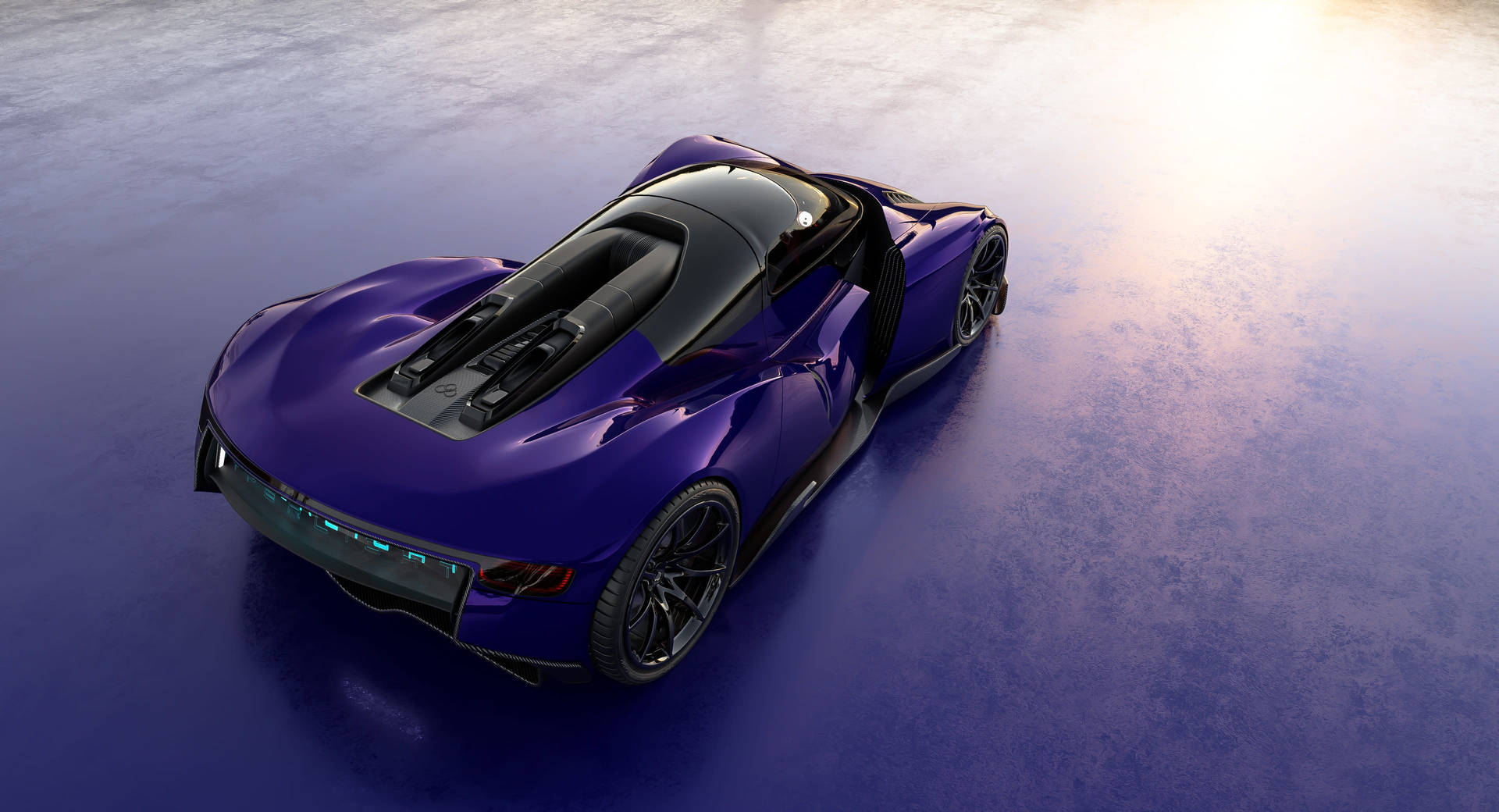 Violet Sports 3d Car