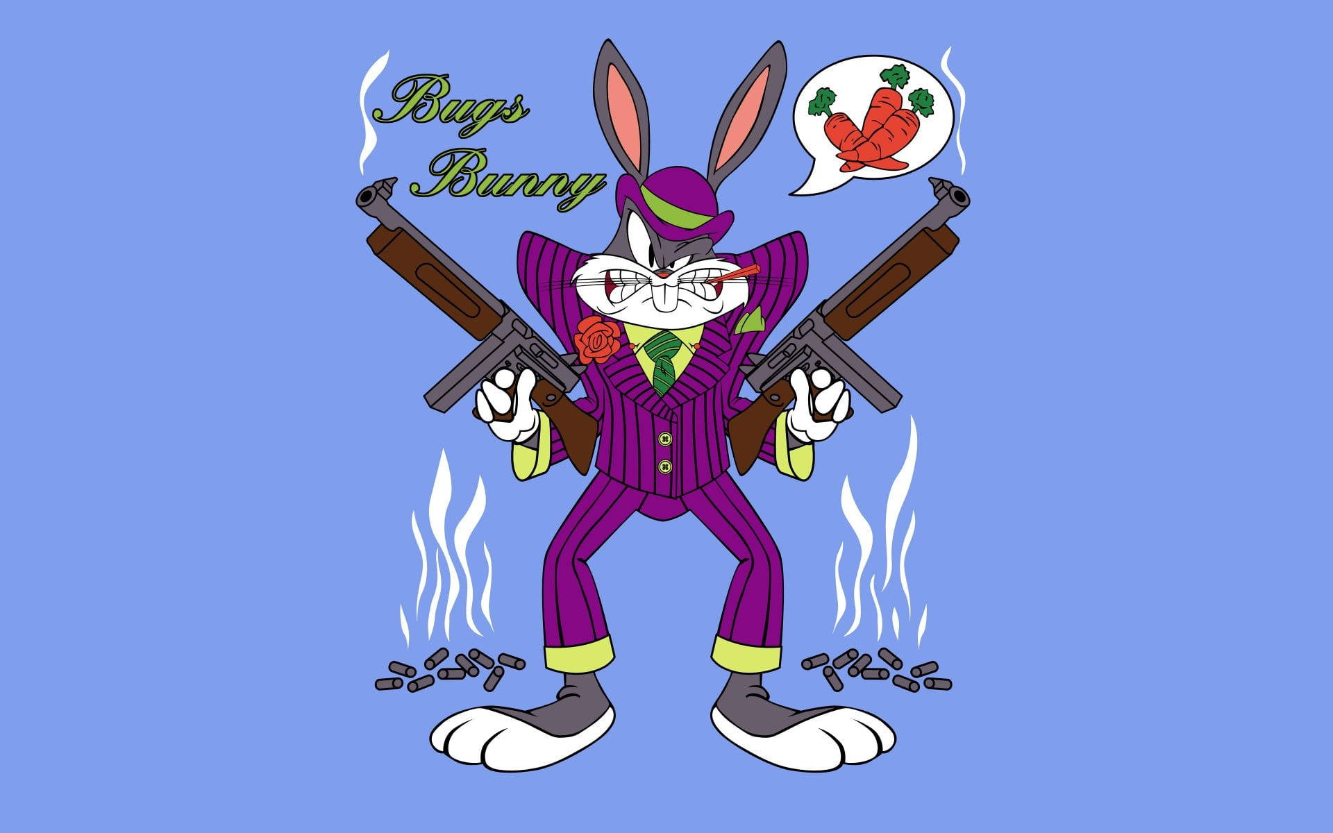 Violet Suit Bugs Bunny Gangster Cartoon