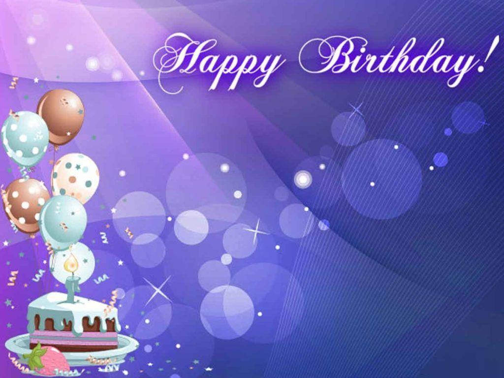 Violet Theme Happy Birthday Background Background