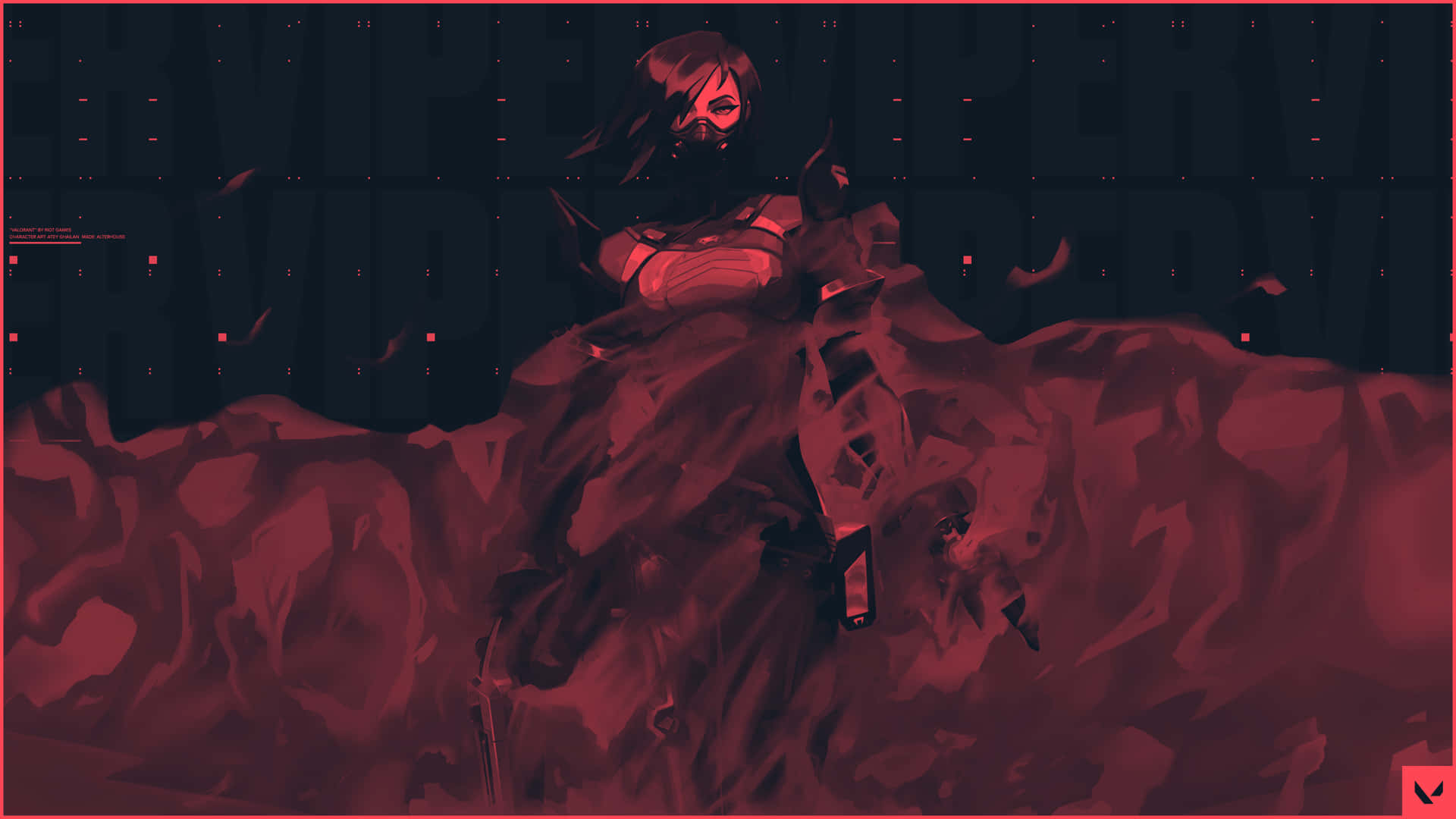 Viper Monochrome Effect Valorant Desktop Background