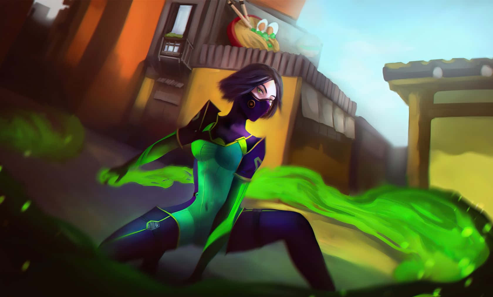 Viper Poisonous Chemicals Valorant Desktop Background