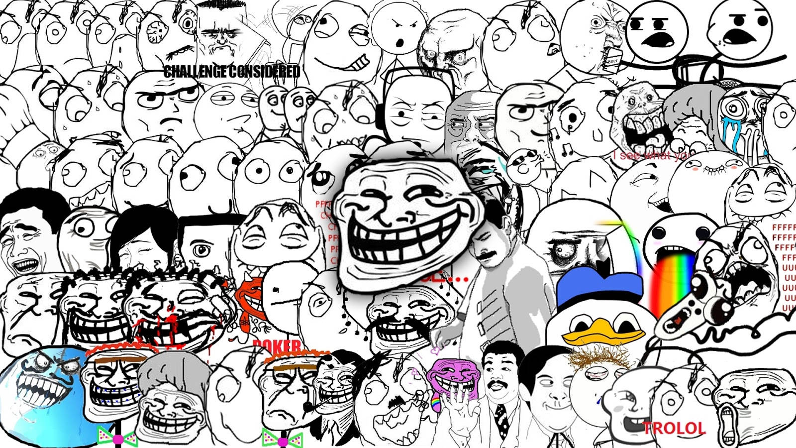 Viral Meme Faces Background