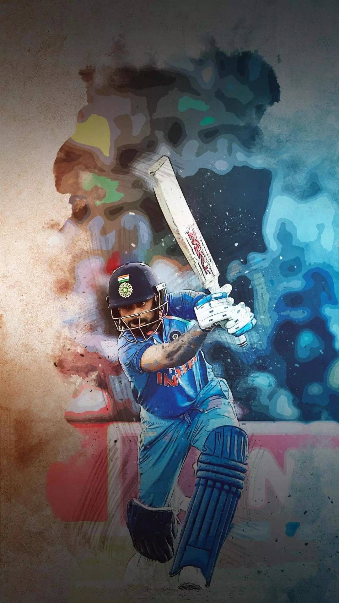 Virat Kohli Hd Cricket Sports Art Background