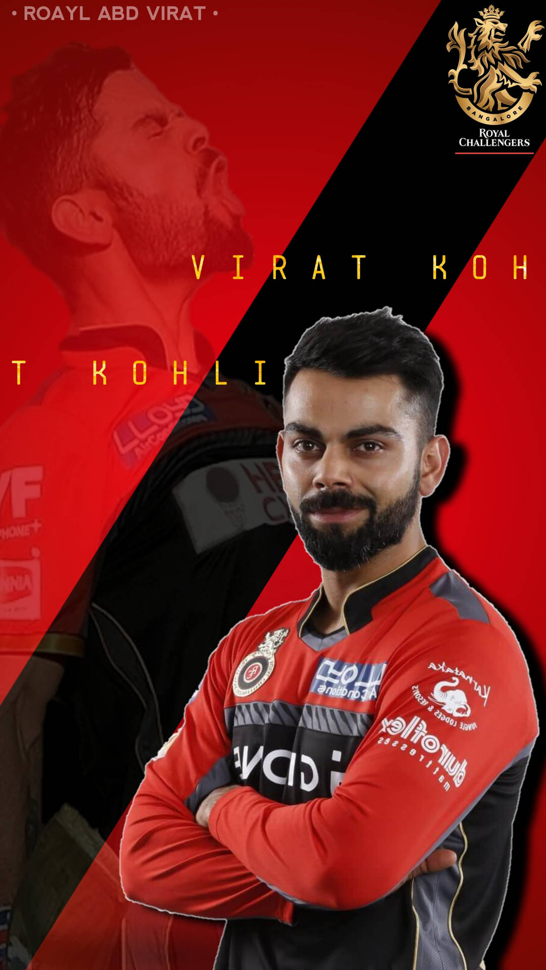 Virat Kohli Hd Red And Black