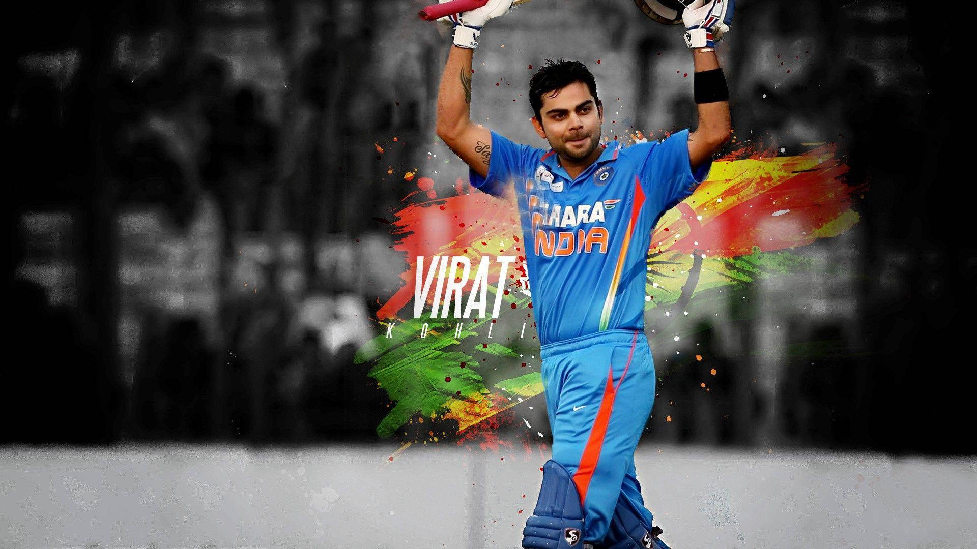 Virat Kohli Of Indian Cricket Background