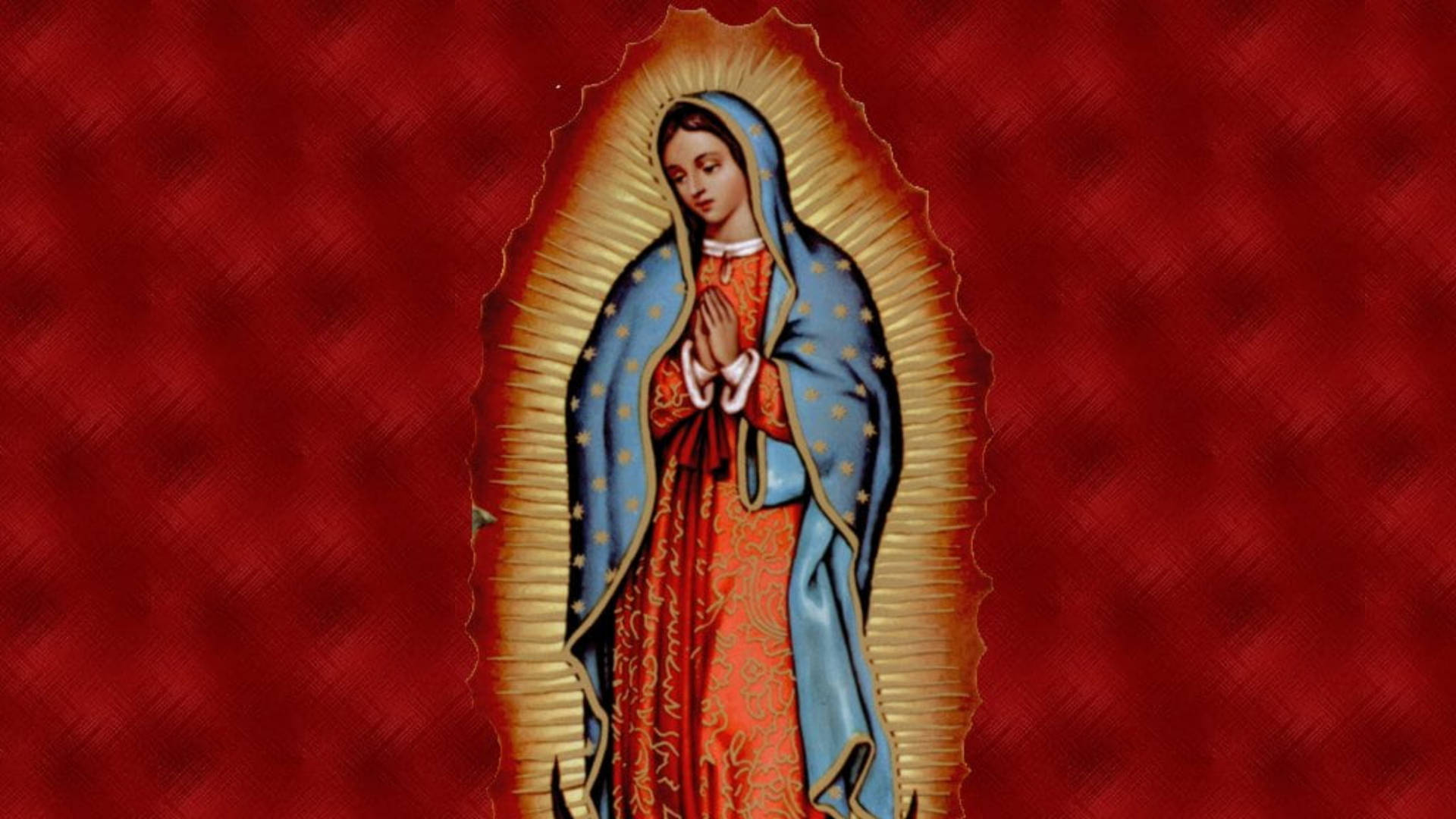 Virgen De Guadalupe Red Texture Background