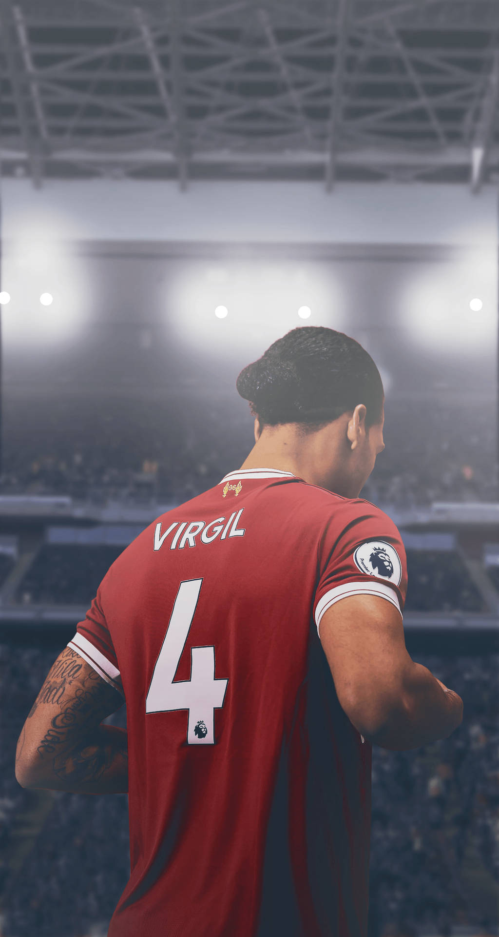 Virgil Van Dijk Cinematic Shot Background