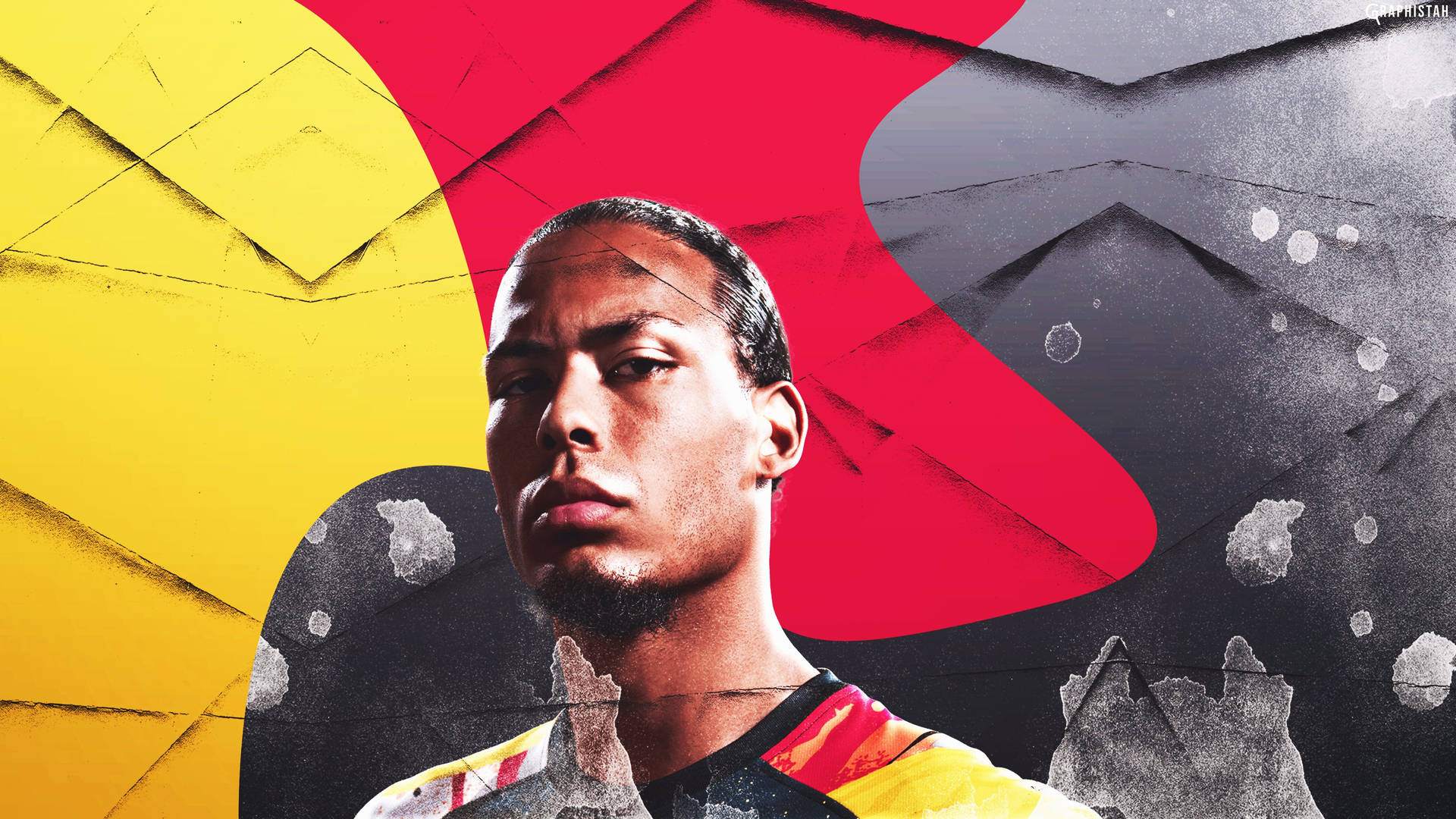 Virgil Van Dijk Digital Art Background