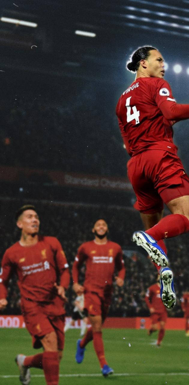 Virgil Van Dijk Off The Ground Background