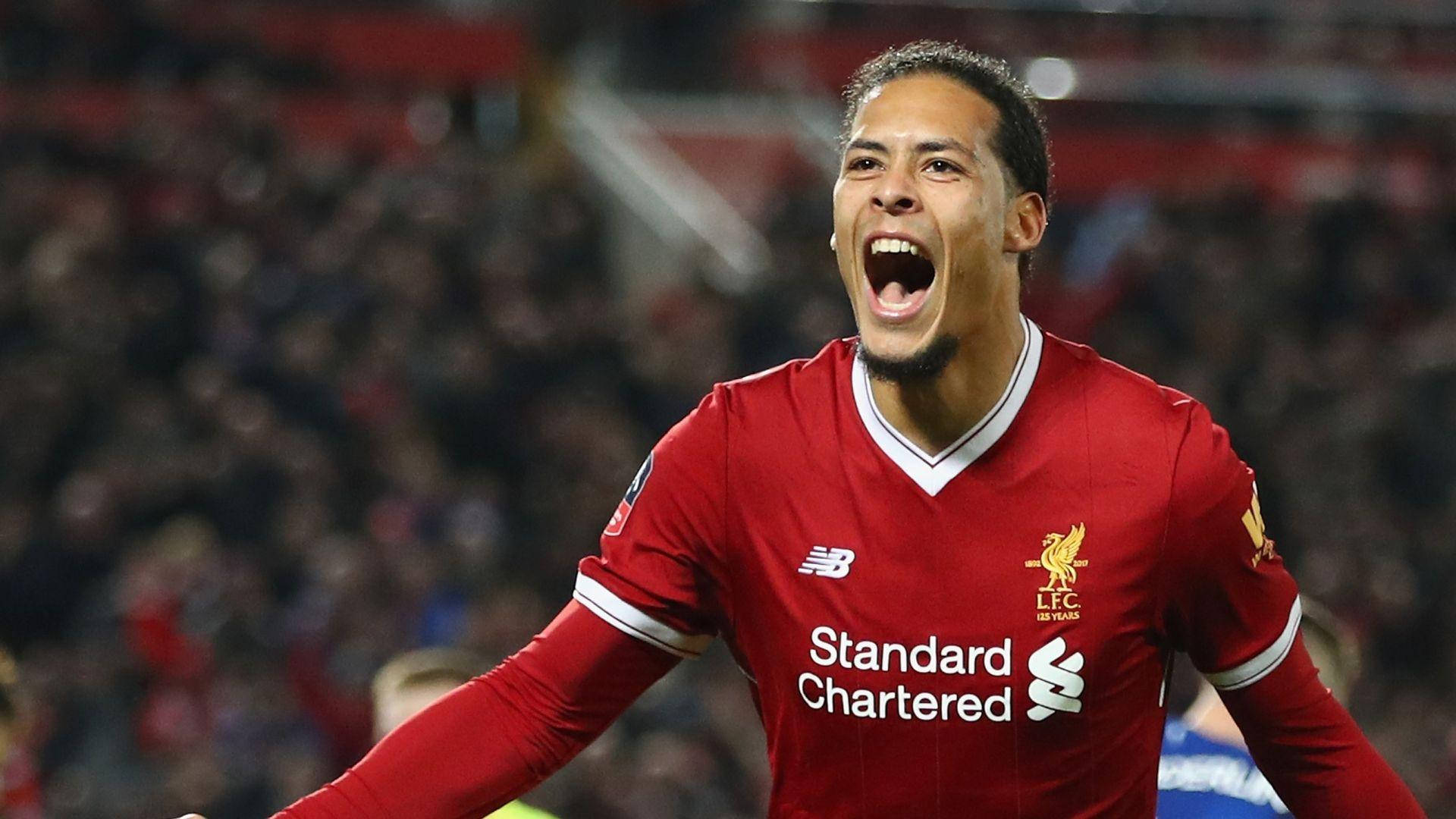 Virgil Van Dijk Roaring For The Crowd