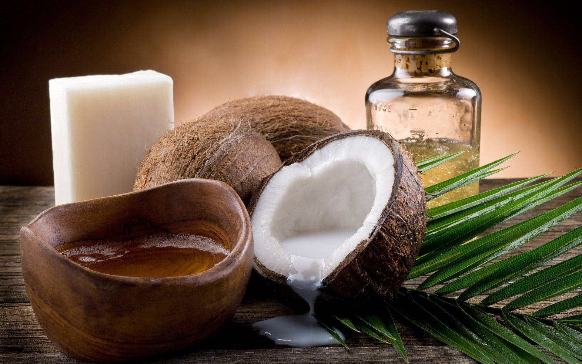 Virgin Coconut Oil Background