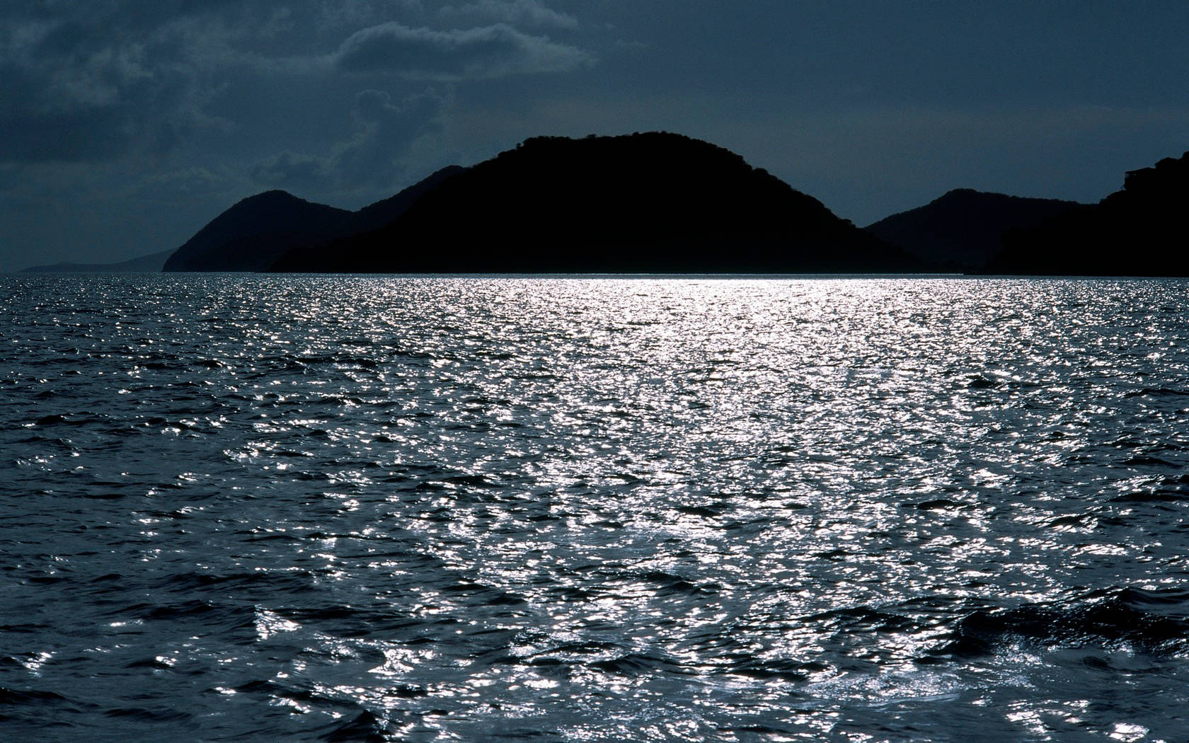 Virgin Islands Silhouette Mountains Background