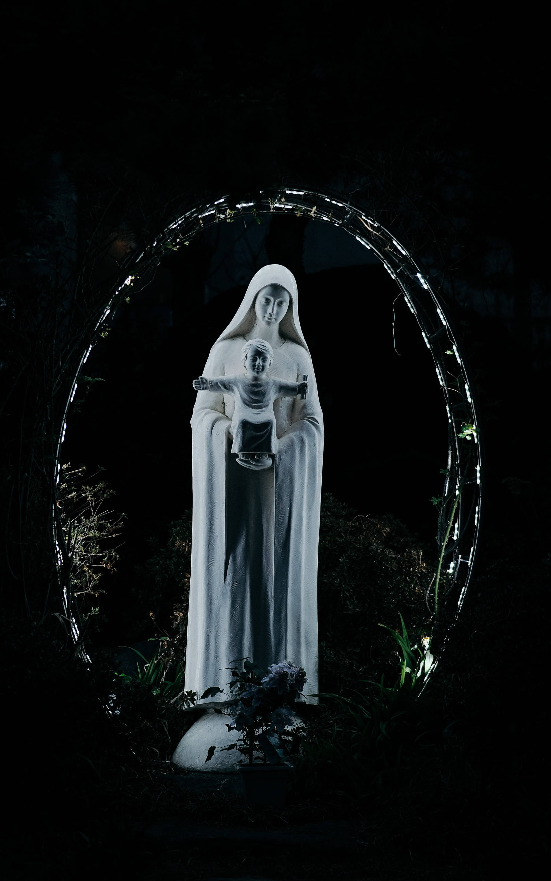 Virgin Mary Catholic Grotto Background