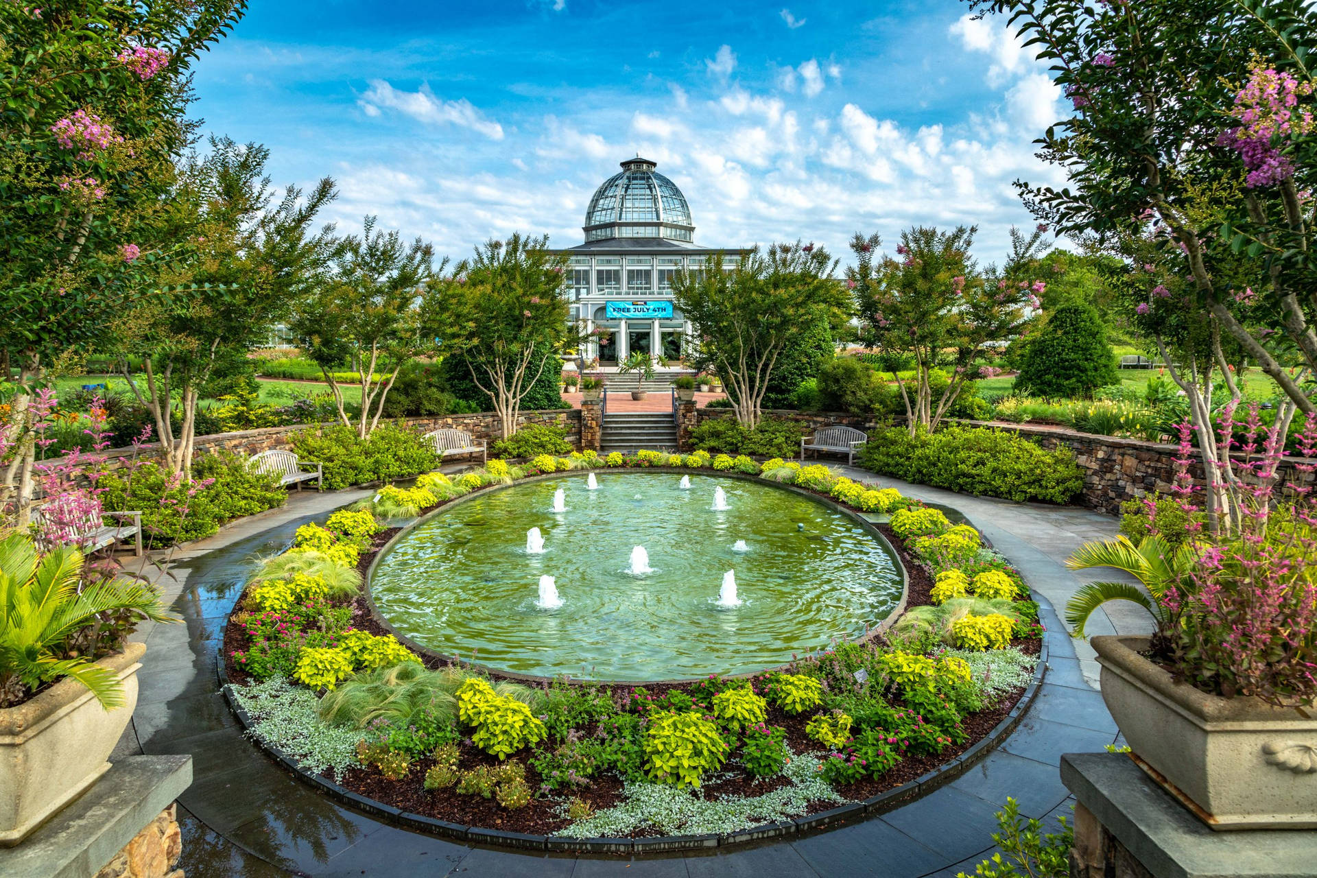 Virginia Lewis Ginter Botanical Garden Background