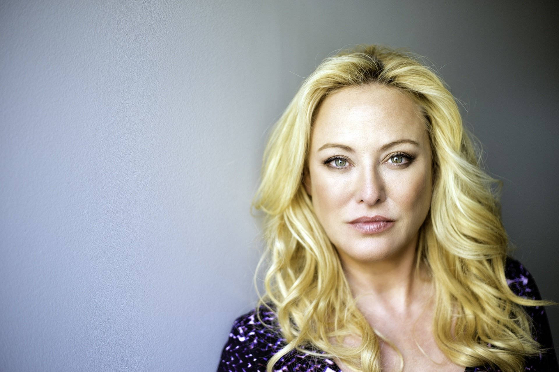 Virginia Madsen Blonde Waves Portrait Background