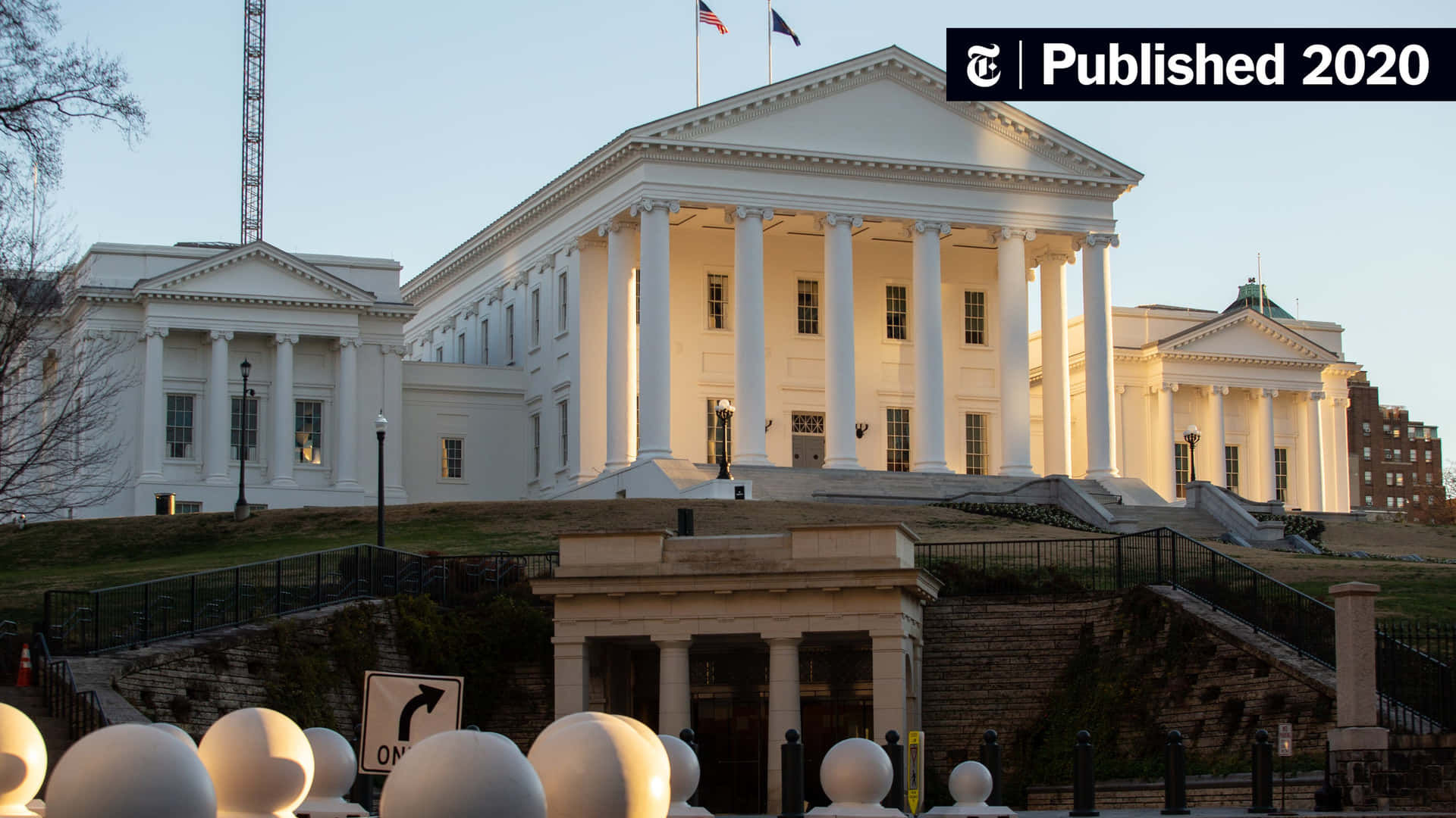 Virginia State Capitol's Wings On Both Sides Background