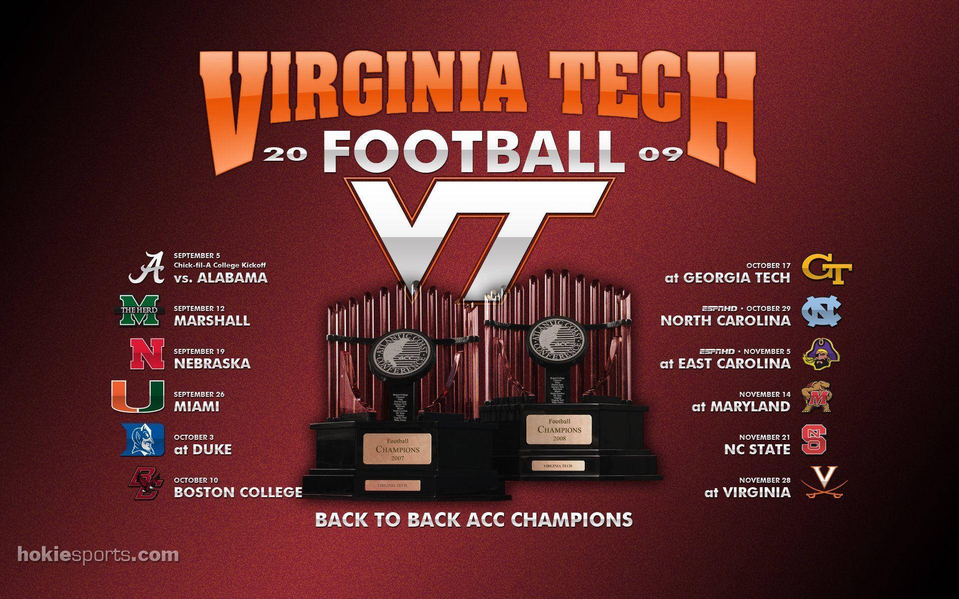 Virginia Tech Football Awards Background