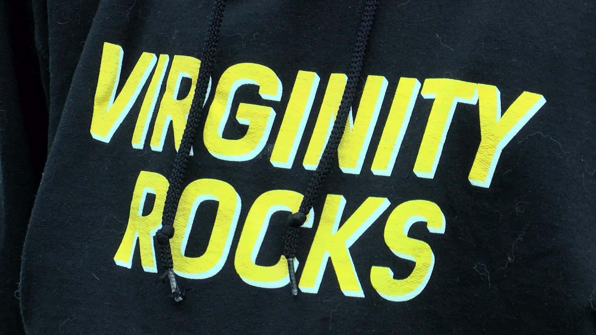 Virginity Rocks Black Hoodie Background