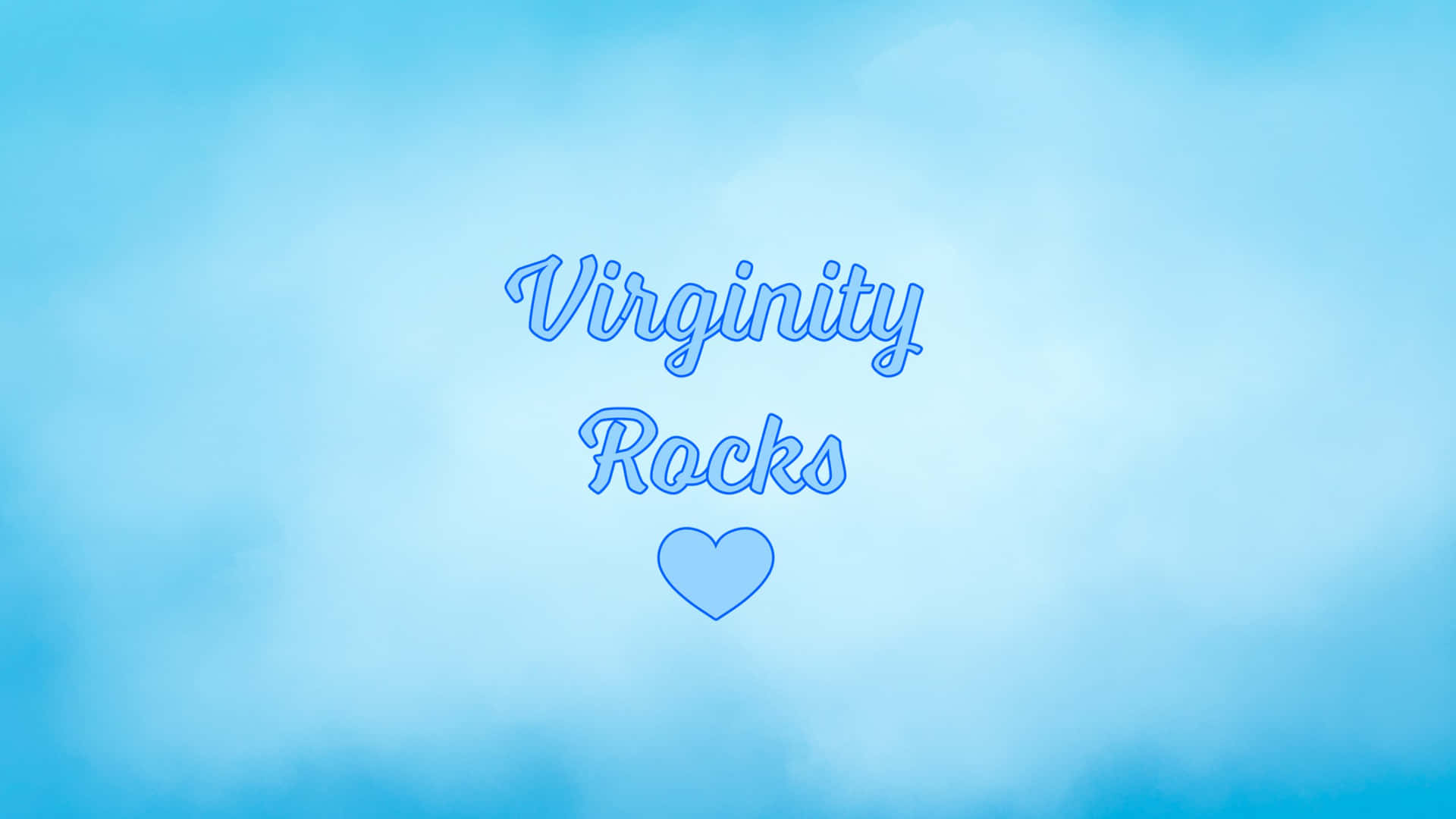 Virginity Rocks Blue Background Background