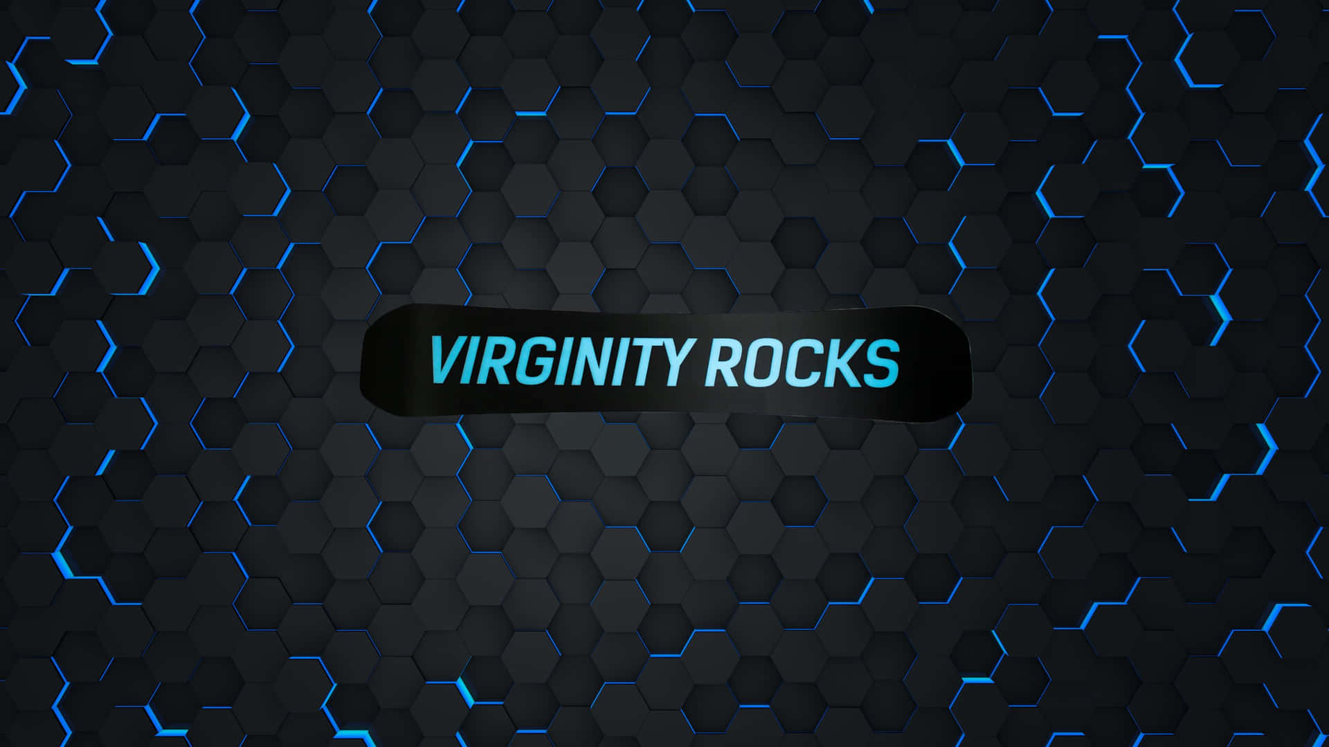 Virginity Rocks Blue Hexagon Background Background
