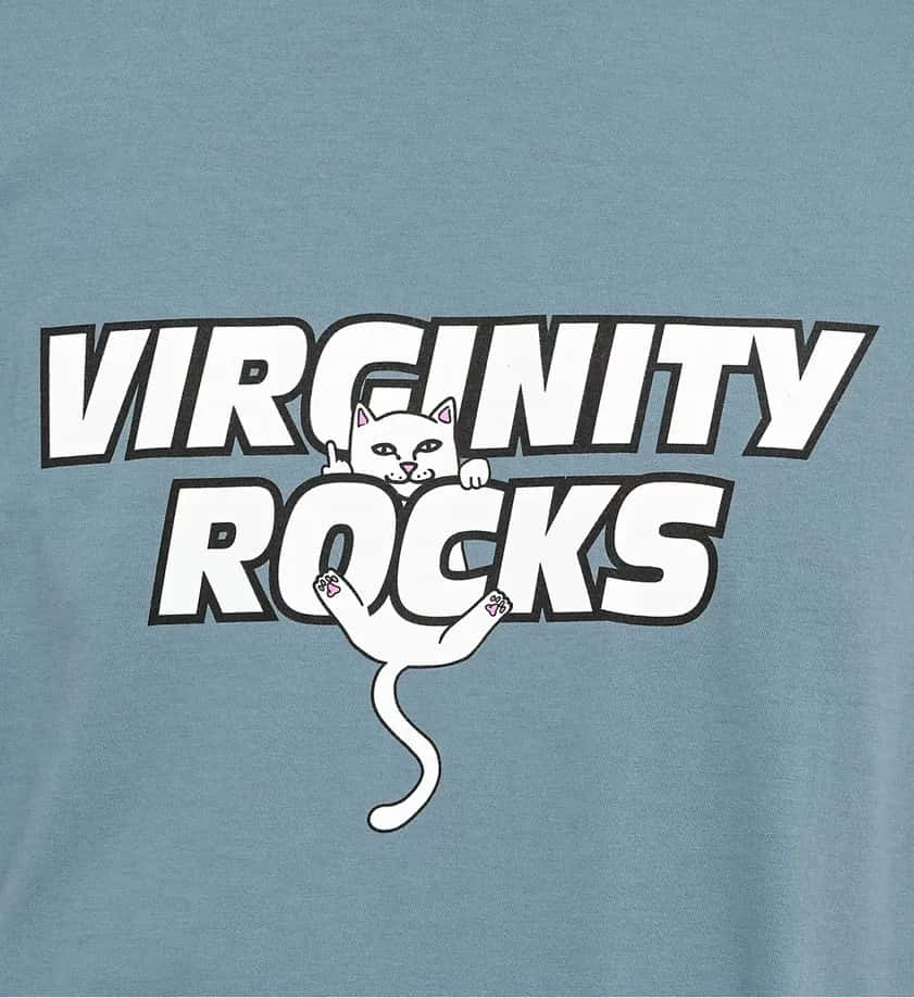 Virginity Rocks Cat Graphic Background