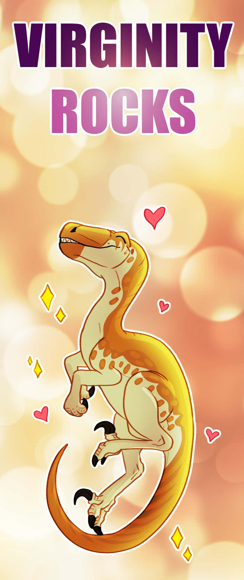 Virginity Rocks Dinosaur Illustration Background