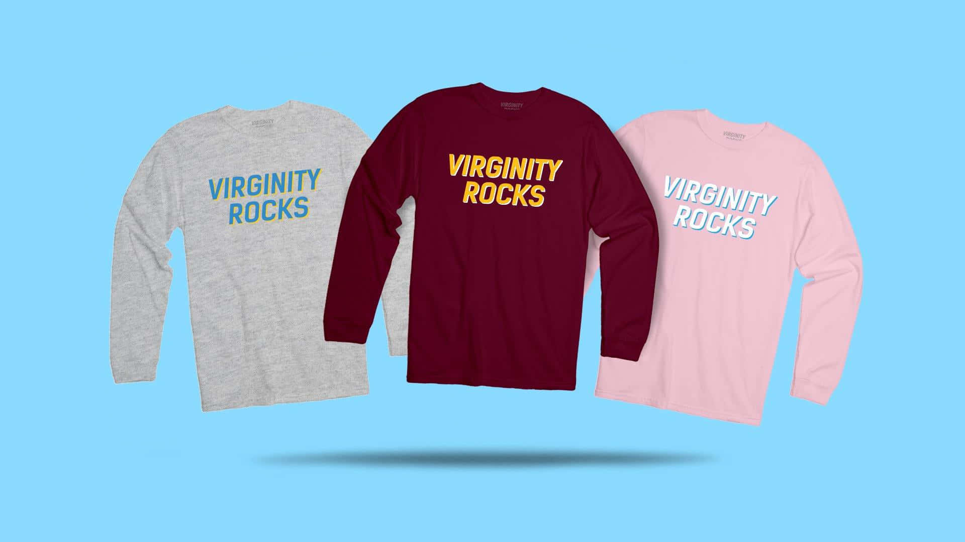 Virginity Rocks Long Sleeve Shirts Background
