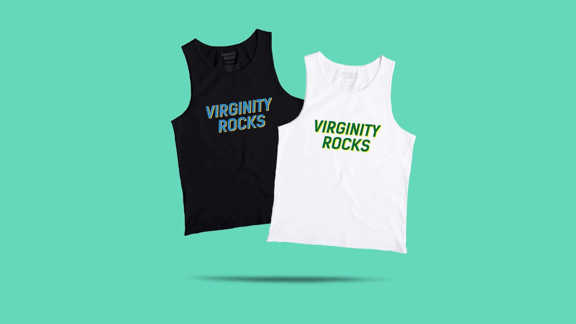 Virginity Rocks Tank Tops Background