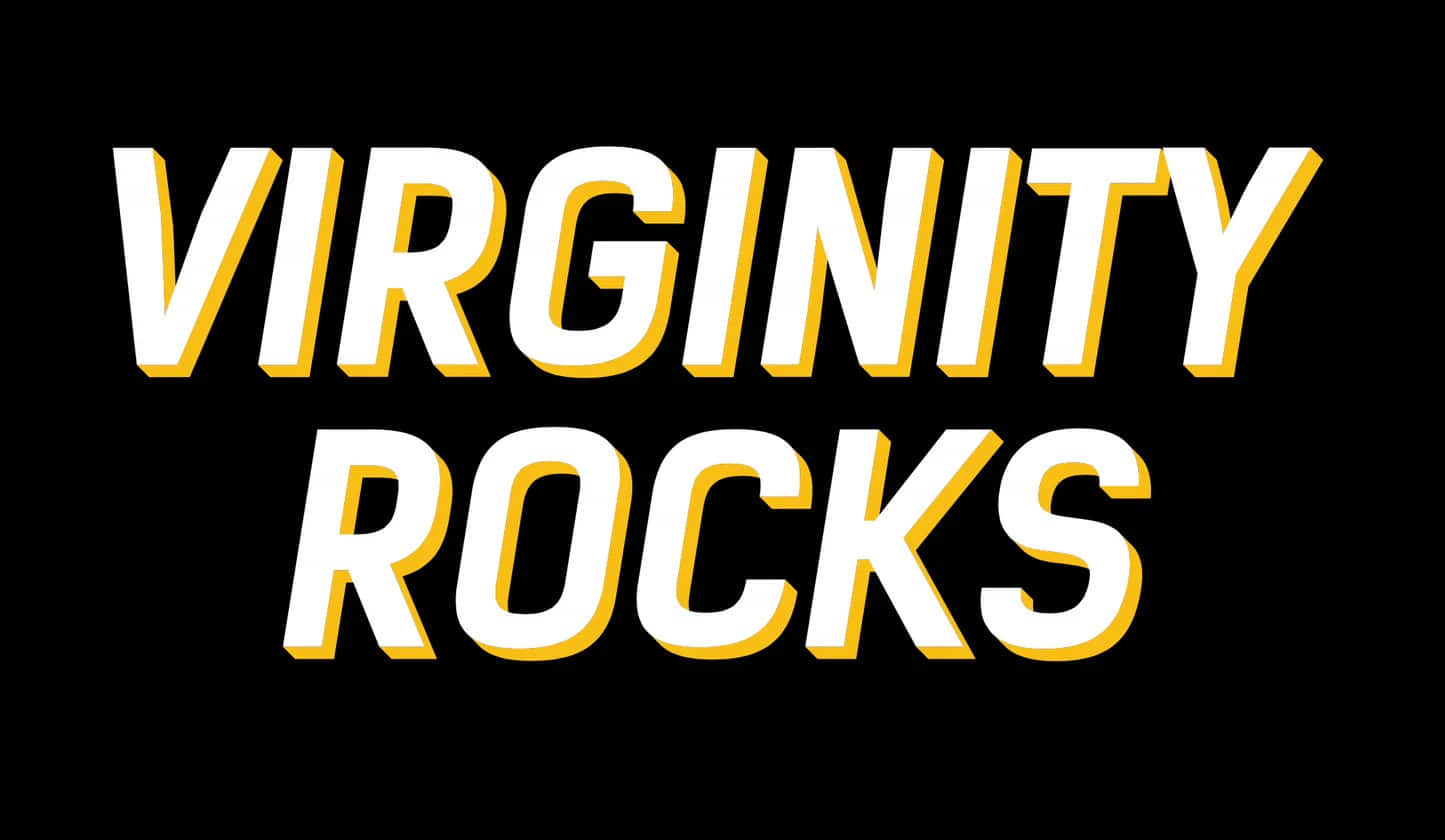 Virginity Rocks Text Graphic Background