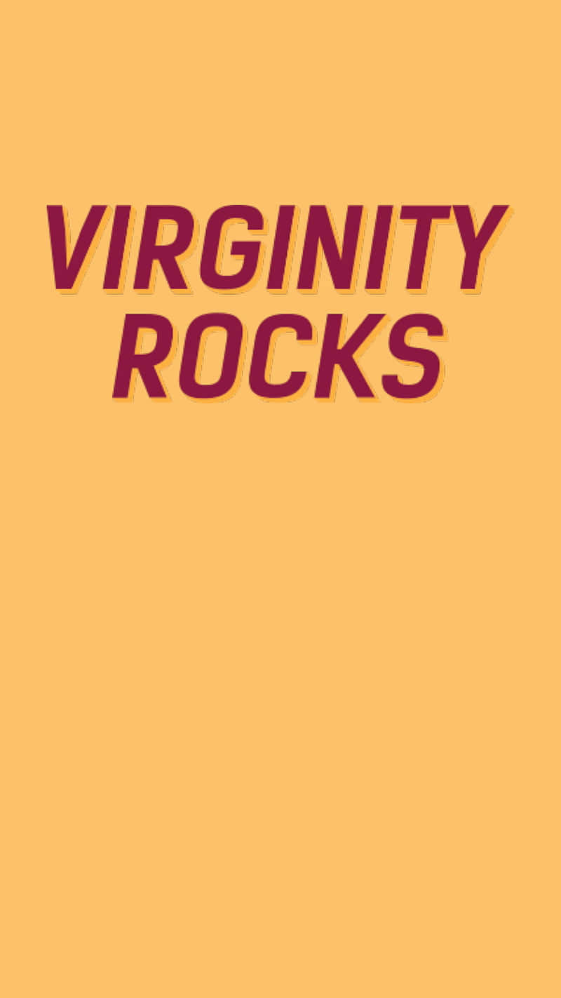 Virginity Rocks Text Graphic Background