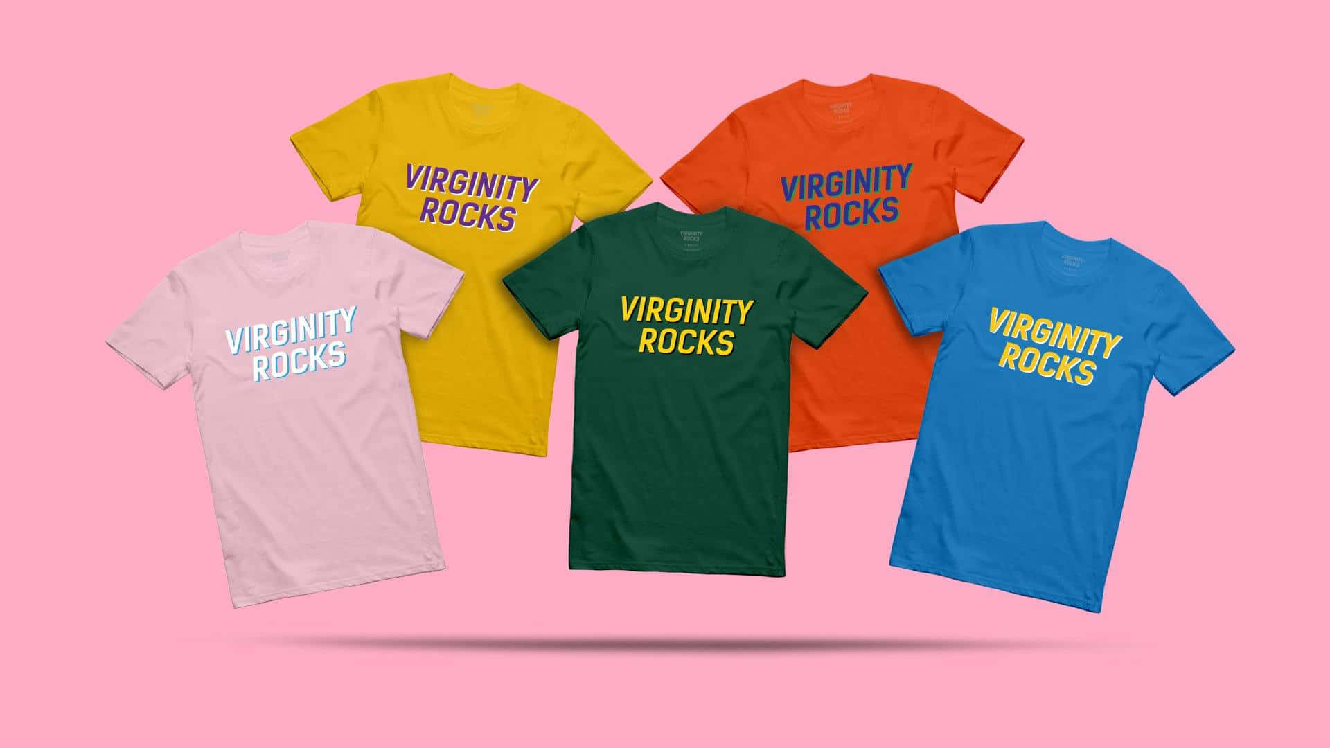 Virginity Rocks Tshirt Collection Background