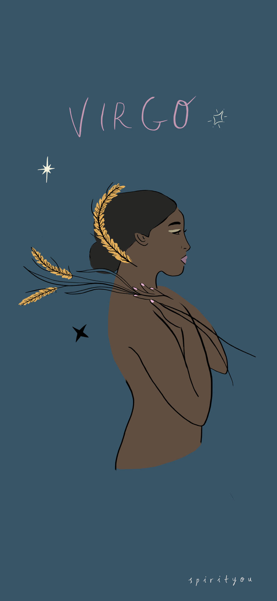 Virgo Horoscope Black Woman Background