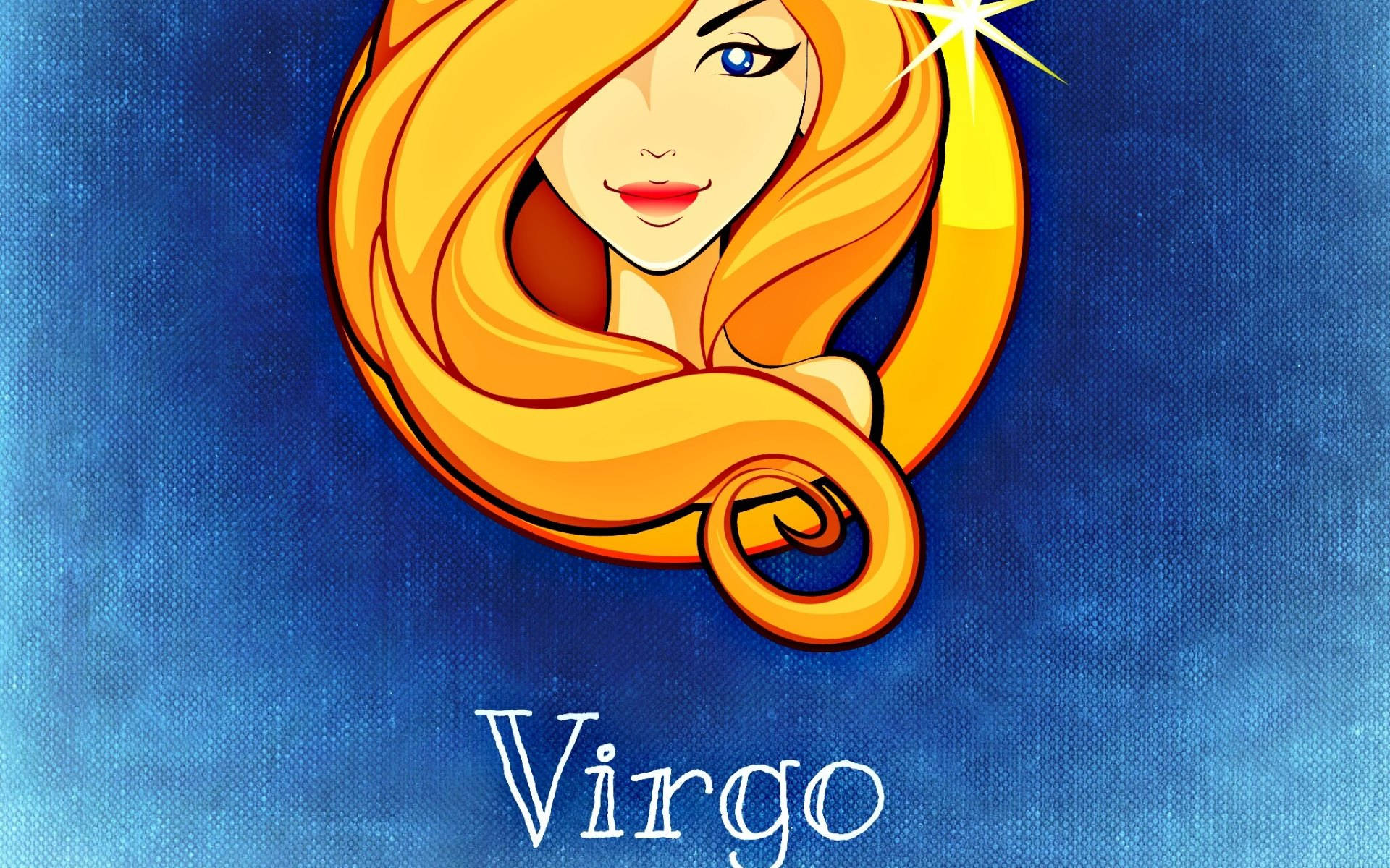 Virgo Zodiac Blonde Girl Art