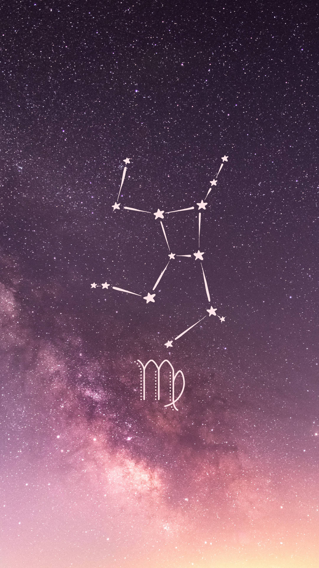 Virgo Zodiac Constellation Background