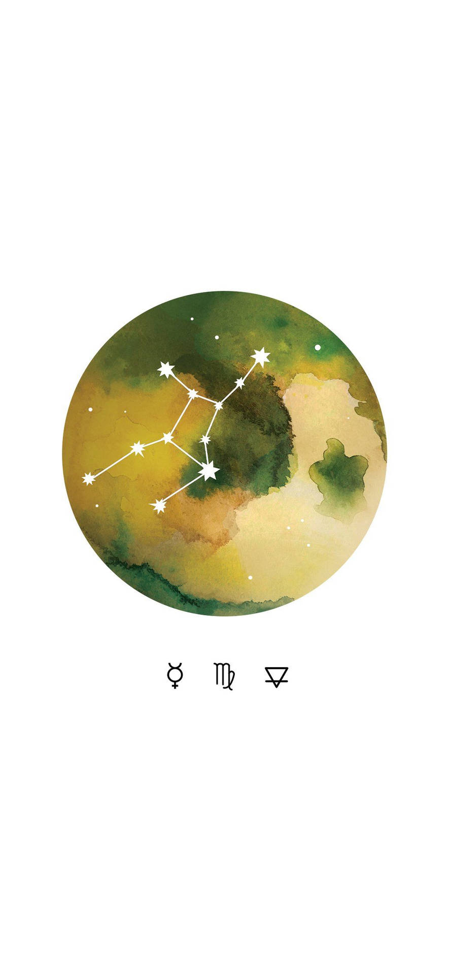 Virgo Zodiac Green Constellation Background