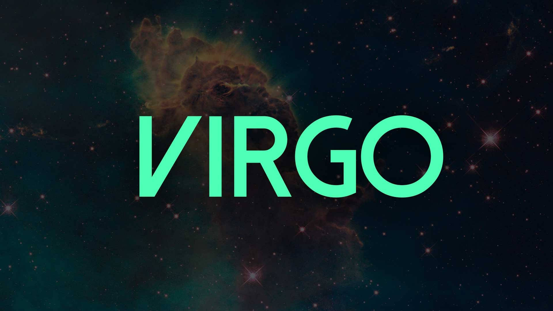 Virgo Zodiac Green Text Background