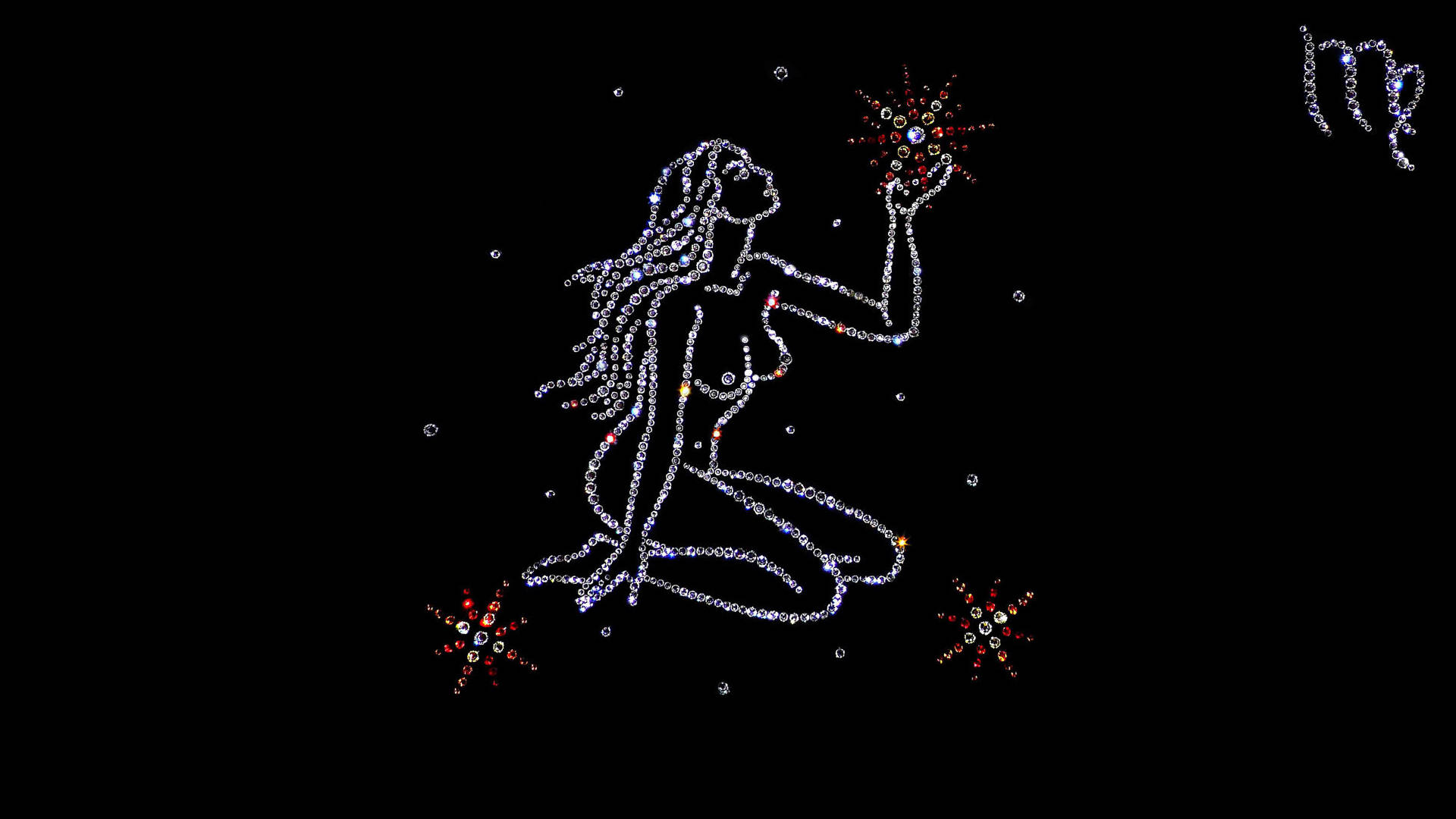 Virgo Zodiac Lady Symbol Background