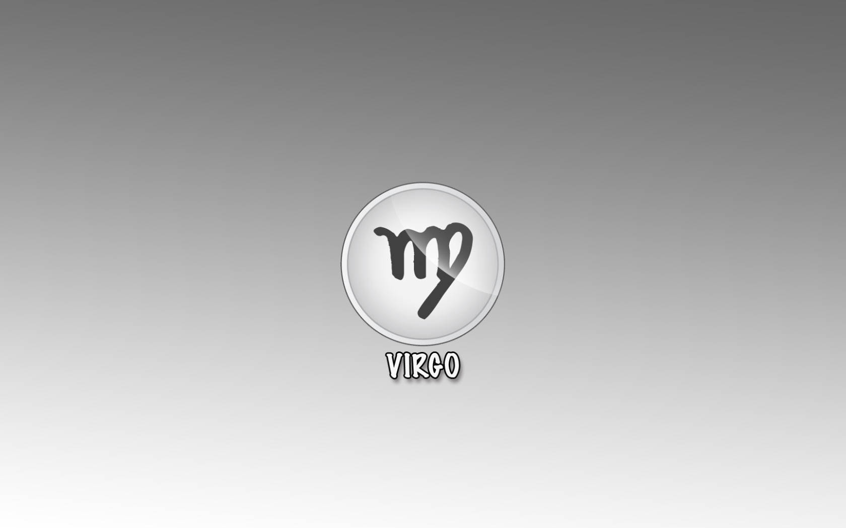 Virgo Zodiac Symbol Gray Background