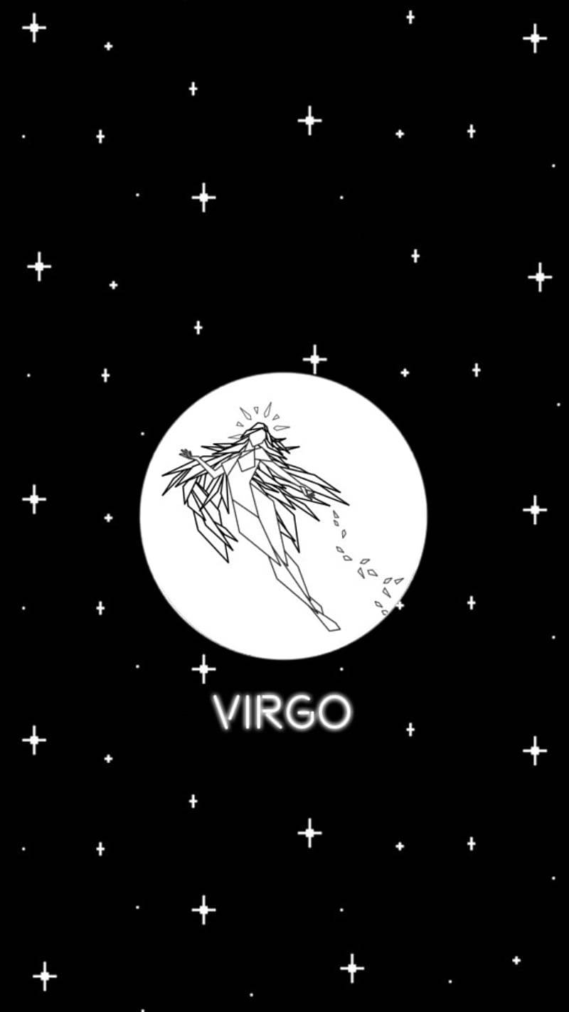 Virgo Zodiac White Symbol Starry