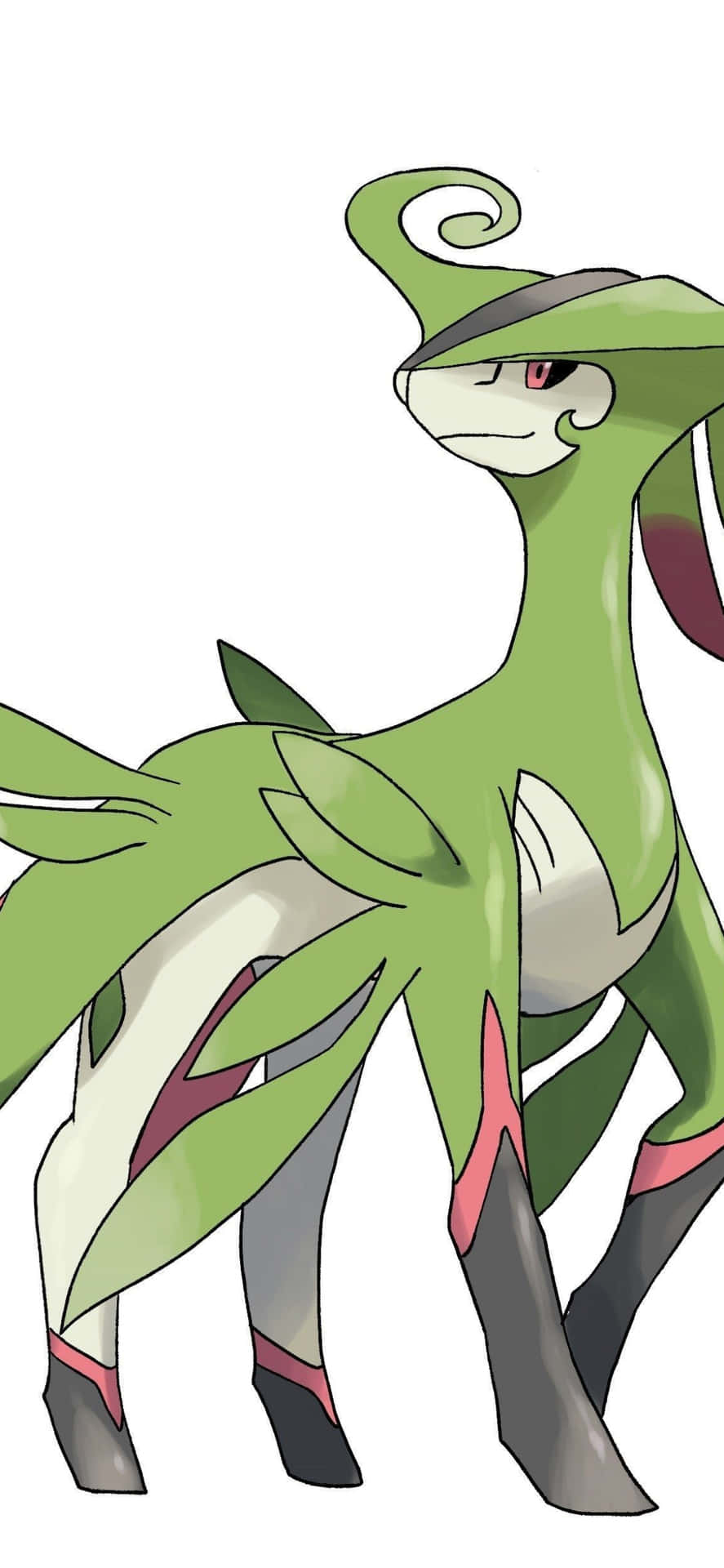 Virizion With White Backdrop Phone Background