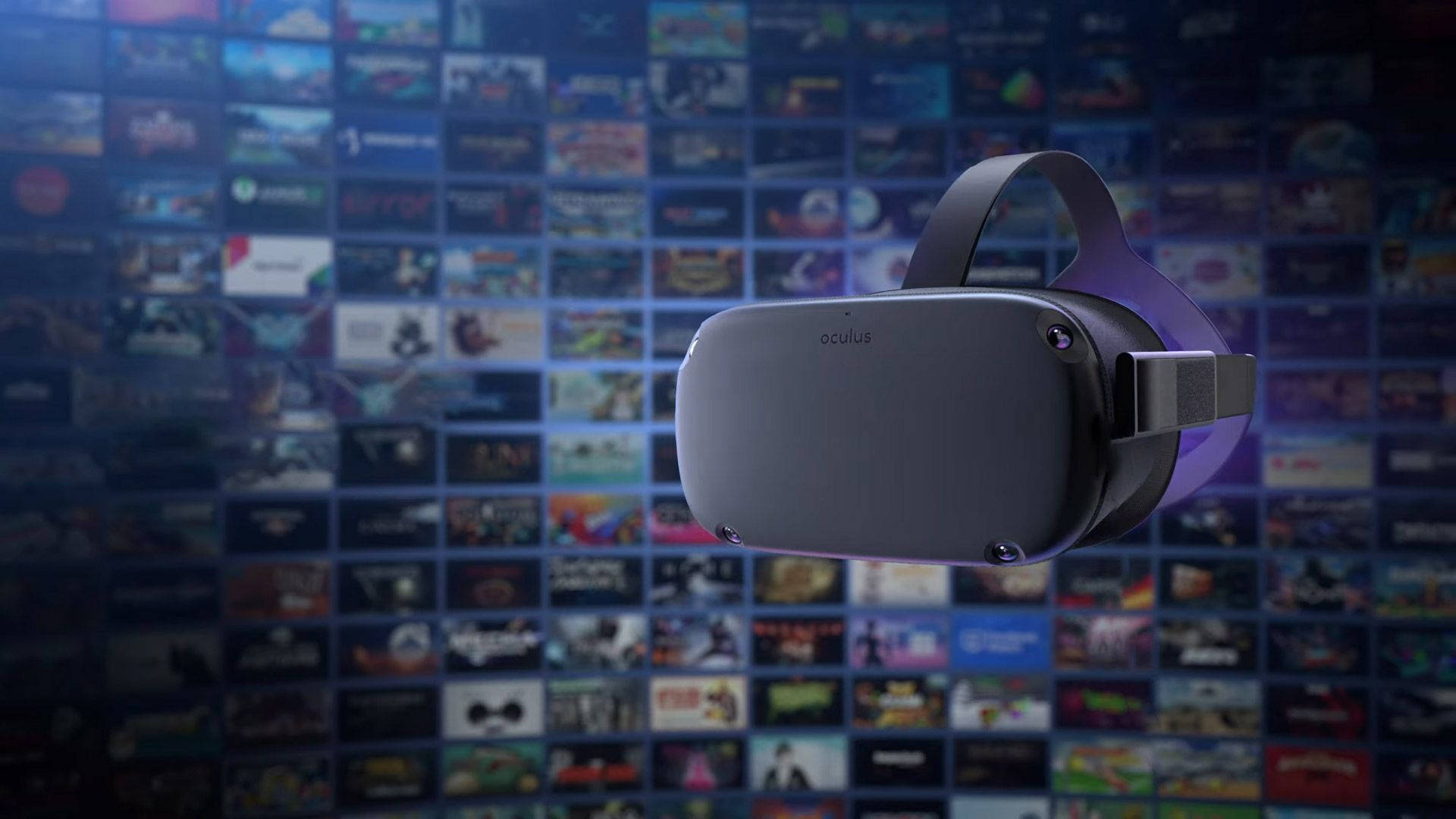 Virtual Experience With Oculus Quest 2 Vr Headset Background