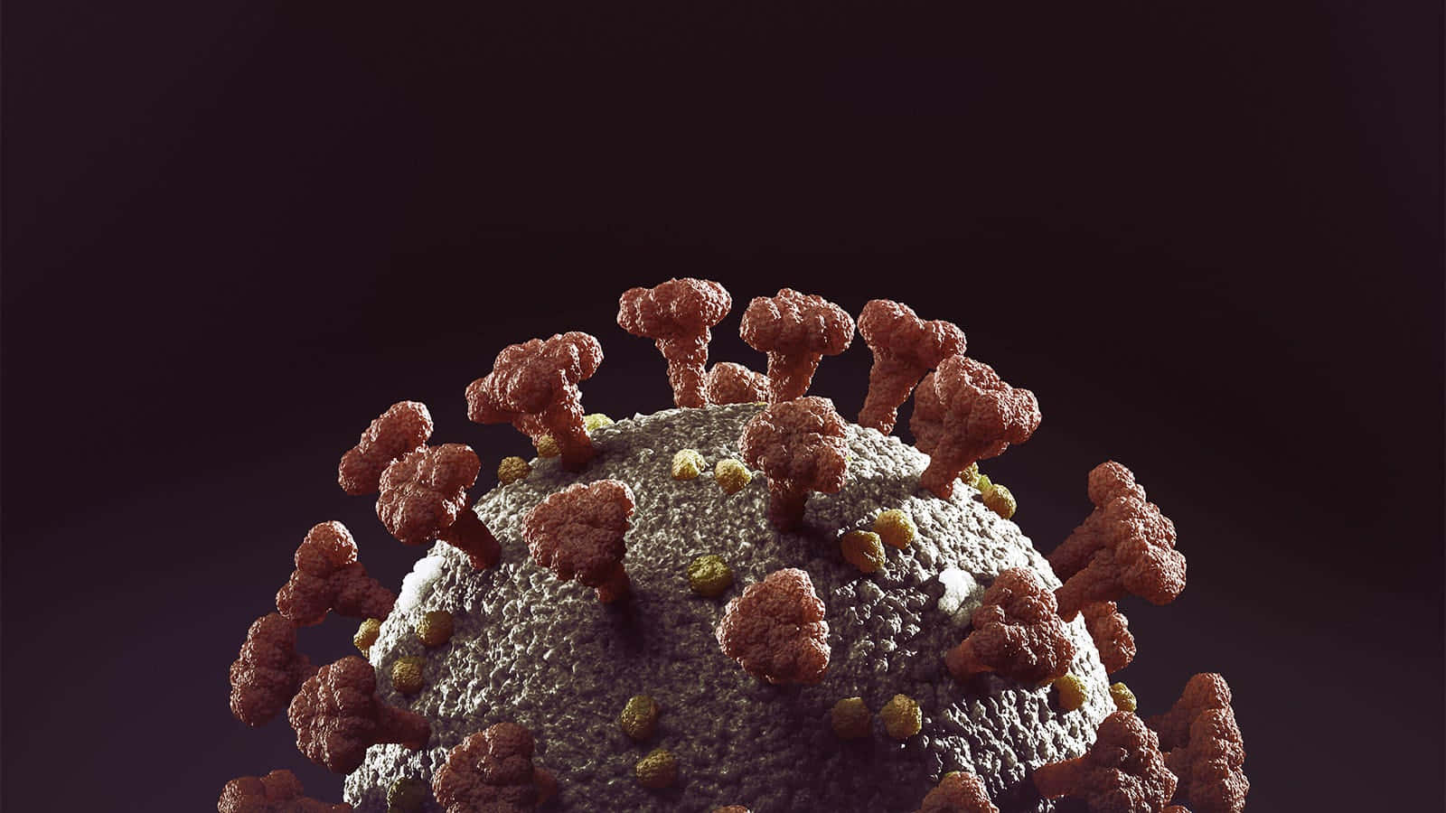 Virulent Virus In Red Background