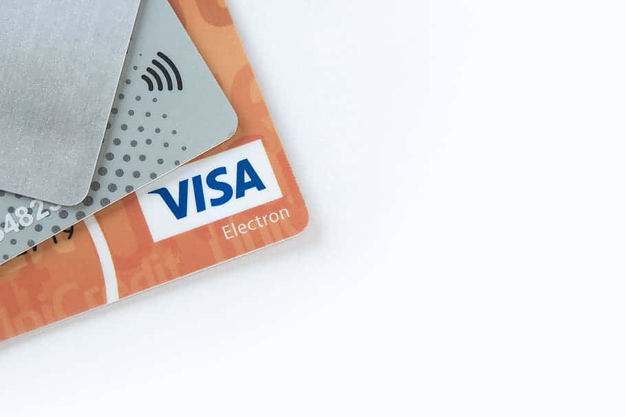 Visa Electron Card Closeup Background