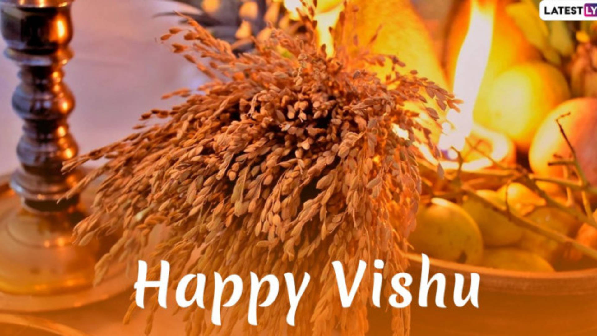 Vishu Kanni Offerings For Happy Vishu Background