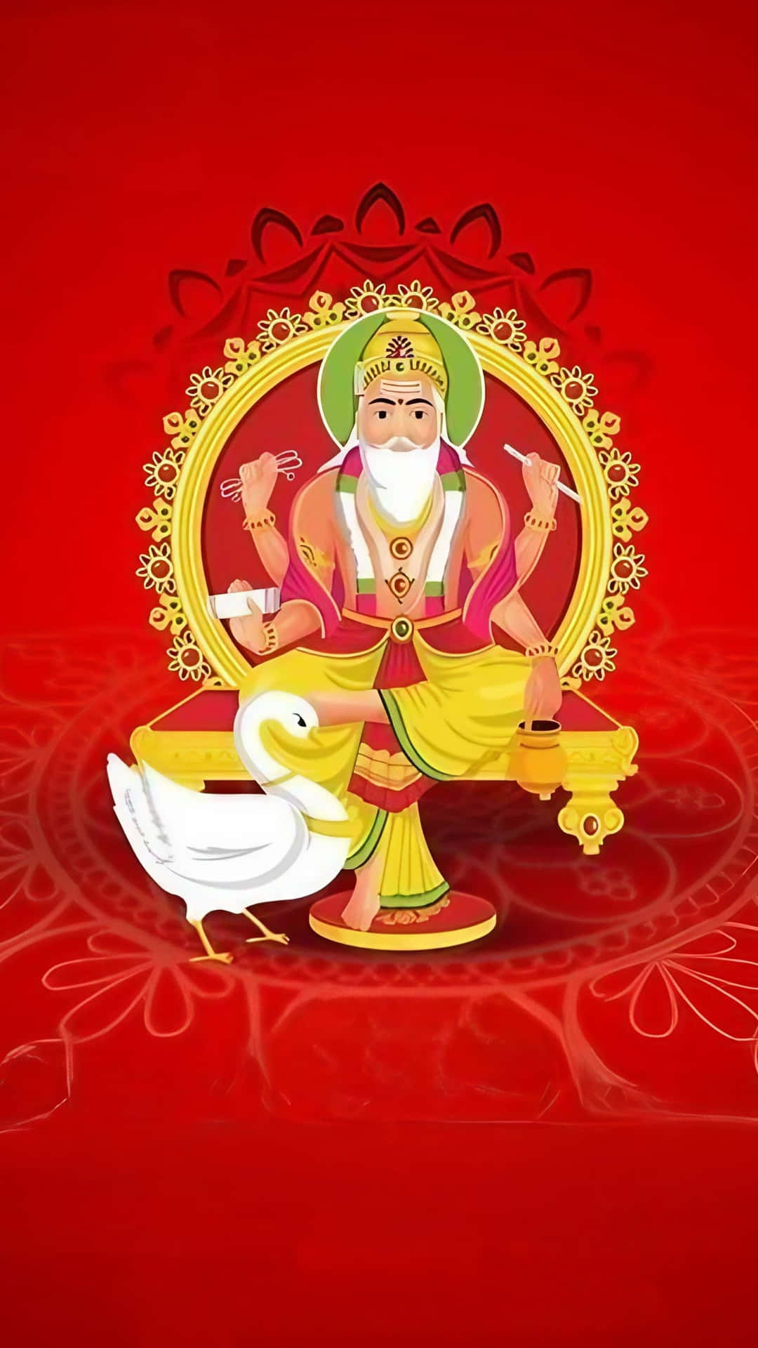 Vishwakarma Hindu God Illustration