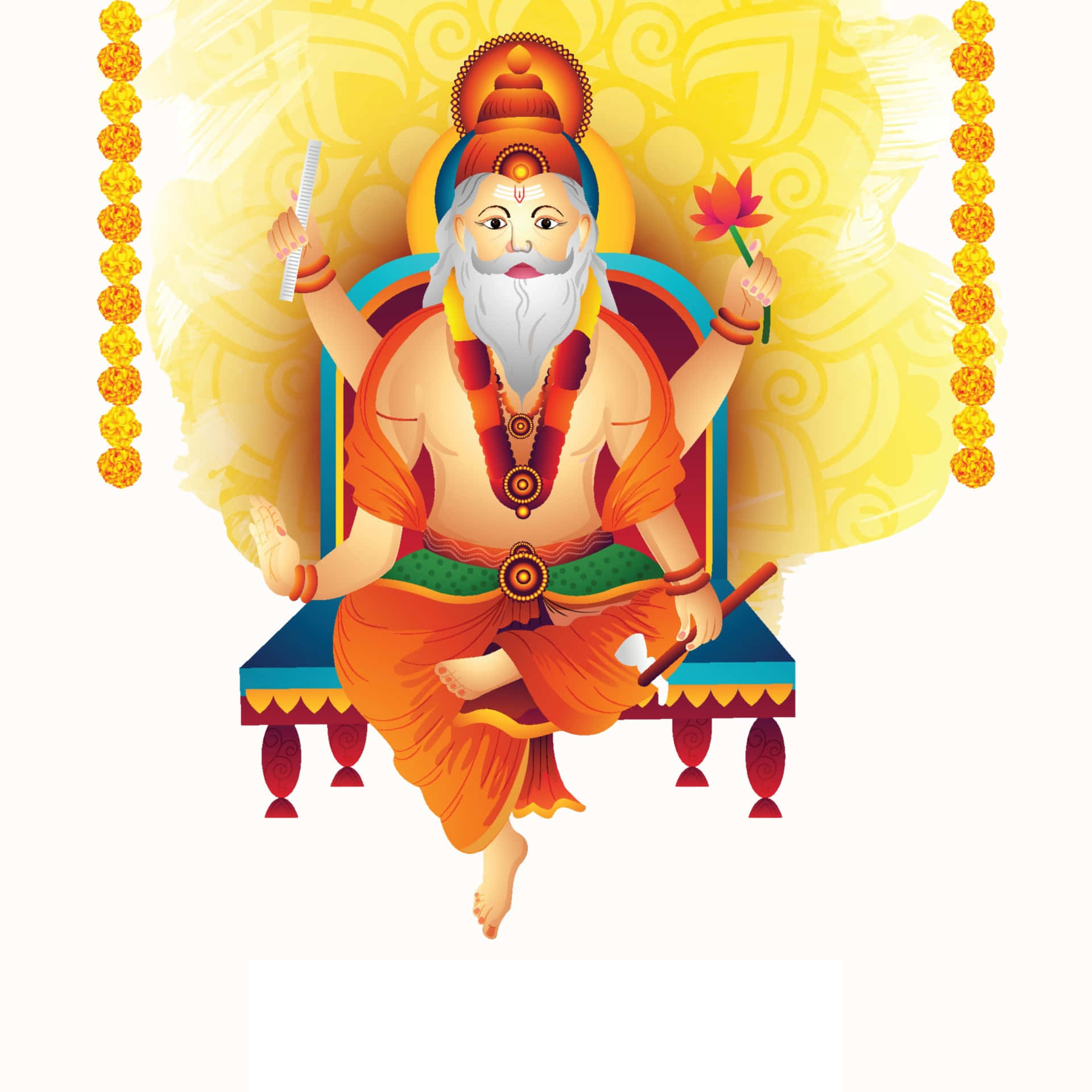 Vishwakarma Hindu Godof Architecture Background